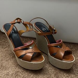 Brooks Brothers Black Label Wedge Sandals